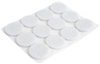 Накладки-протекторы для мебели самоклеящиеся (12шт) 28мм белый 