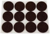 Накладки-протекторы для мебели самоклеящиеся (12шт) 28мм коричневый 