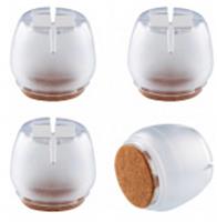 Протектор для ножек (4шт) силикон/войлок, размер S, КИТАЙ, код 06204010187, штрихкод 467014444413, артикул