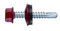 Саморезы 5,5х19 кровельные, сверло, винно-красные RAL 3005 (1 кг около 250 шт.), Китай, код 0621000295, штрихкод 793014294669, артикул 1230550191kg
