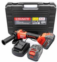 Шлифовальная машина угловая аккумуляторная Felisatti FT15768, 18В, 125 мм, 3500-8500 об/мин, б/щ, АКБ 4Ач * 2шт, Китай, код 0631600215, штрихкод 697197548802, артикул art.15768