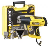Фен технический Hanskonner HHG2023CD, 2300Вт, 50/50-650C, 250-500л/мин, керамика, ЖК-дисплей, кейс, Китай, код 0632000118, штрихкод 460301009747