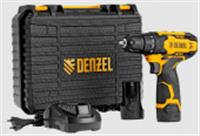 Дрель-шуруповерт аккумуляторная Denzel CDQ-12, Li-Ion, 12 В, Китай, код 0633600096, штрихкод 404499625870, артикул 26106