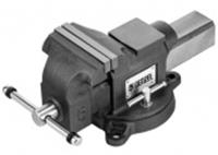 Тиски слесарные BVH-125, 125 мм, поворотные, стальная направляющая, с наковальней Denzel, Китай, код 0662100202, штрихкод 404499625491, артикул 18684