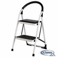 Лестница-стремянка ALTERNO 2-х ступенчатая эмалированная белая, РОССИЯ, код 068000109, штрихкод 690040904021, артикул 4021