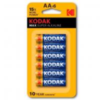 Батарейки Kodak LR6 4+2BL MAX SUPER Alkaline (72/288) NEW, Китай, код 0730406052, штрихкод 088793041193, артикул Б0064203