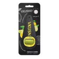 Ароматизатор подвесной мембранный VKUSNO Лимон и лайм, РОССИЯ, код 07802020064, штрихкод 468021810493, артикул AR0MV009