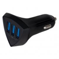 Зарядное устройство (адаптер) 12/24V 20W USBx3 (QC) треугольный SKYWAY черный, КИТАЙ, код 07803030001, штрихкод 465780155027, артикул S04601019