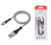 Кабель USB - microUSB 10W SKYWAY в мягкой оплетке серый 1м, КИТАЙ, код 07803040018, штрихкод 465780155008, артикул S09602009