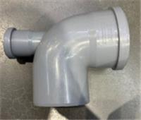 Колено Д=110*90град. с отв. Д=50 (горизонтальное) универсальное, Россия, код 0790100022