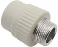 Переходник с металл. резьбой наружной Д=32*1 (FV-PLAST) серый (Чехия) (10/80), ЧЕХИЯ, код 0800500056, штрихкод , артикул 215032
