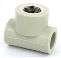 Тройник с металл. резьбой внутренней Д=20*1/2 (FV-PLAST) серый (Чехия) (10/60), ЧЕХИЯ, код 0800500072, штрихкод , артикул 222020