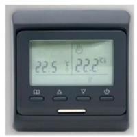 Терморегулятор E 51.716 (3.5 кВт) программируемый, Чёрный матовый, Россия, код 0810500682