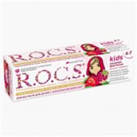 Зубная паста для детей РОКС Малина и Клубника 45 гр 32700215, Швейцария, код 3030504002, штрихкод 460703447051