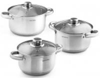 Набор посуды 6 предметов (кастрюля 1,7/2,2/3,2 л), Китай, код 3500511026, штрихкод 300000049704, артикул Sr0323