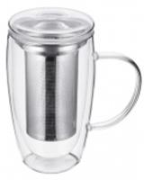 93-FR-BR-01-450 Кружка для горячих напитков 450 мл, с ситом для заваривания и стекл.крышкой FRANCO, КИТАЙ, код 35006020039, штрихкод 461027596080, артикул 93-FR-BR-01-450