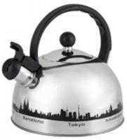 Чайник металлический с рисунком Mallony MAL-CITY-01, Китай, код 35006040032, штрихкод 469040809026, артикул 985609