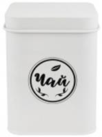 Банка металлическая 1500мл Чай с крышкой малая Размер: 10,5x10,5x14,4см Цвет: белый EMKTT02S, КИТАЙ, код 3520400360, штрихкод 694872734695, артикул EMKTT02S