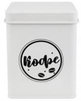 Банка металлическая 1800мл Кофе с крышкой средняя Размер: 11,2x11,2x14.3см Цвет: белый EMKTT02M, КИТАЙ, код 3520400359, штрихкод 695862795894, артикул EMKTT02M