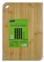 Доска разделочная бамбук 20*30*2см 10015-1/30, КИТАЙ, код 3530500103, штрихкод 464015288790, артикул 10015-1