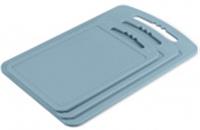 Доска разделочная набор 3 шт серо-голубая С55СГОЛ, РОССИЯ, код 3530600067, штрихкод 466025322264, артикул С55СГОЛ