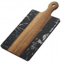 93-AC-1-02 Доска разд.прямоуг. с ручкой вставка черный мрамор 35х18х1,2см Linea ACACIA, КИТАЙ, код 3530900016, штрихкод 461027596208, артикул 93-AC-1-02