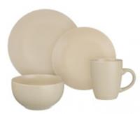 Набор столовой посуды Millimi 16пр (тарелки 26см*4, тарелки 20см*4, салатники 650мл*4, кружка 340мл*4) керамика, кремовый, Китай, код 4010200686, штрихкод 461042205805, артикул 824-235
