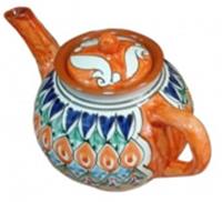 Чайник керамический, 1500 мл, узор, арт 80206-23/15, Узбекистан, код 4010200630, штрихкод 464025000930, артикул 80206-23