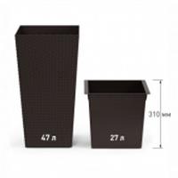 Кашпо Ротанг 340х320мм 27/47л h615мм вставка мокко М8848, Россия, код 4040208310, штрихкод 465575052842
