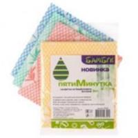 Салфетка для уборки Пятиминутка - 3 (34х30 см), Бамбук плотный, Россия, код 40901190034, штрихкод 460705120302