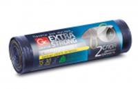 Пакеты для мусора EXTRA STRONG Двухслойные с завязками особо прочные,30 л, 15шт 101-074 Grifon, РОССИЯ, код 4110000029, штрихкод 460796101074