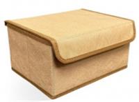 Коробка для хранения вещей 25x19x13 БЕЖЕВЫЙ с крышкой, РОССИЯ, код 4190100618, штрихкод 460378304941, артикул