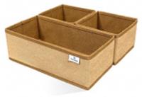 Органайзер для хранения 28x14x10 БЕЖЕВЫЙ набор 3 шт, РОССИЯ, код 4190100623, штрихкод 460378304946, артикул