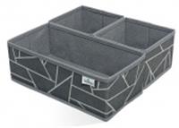 Органайзер для хранения 28x14x10 ЛИНИИ набор 3 шт, РОССИЯ, код 4190100625, штрихкод 460378304654, артикул