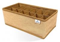 Органайзер для хранения белья 30x15x11 БЕЖЕВЫЙ, 12 секций, РОССИЯ, код 4190100627, штрихкод 460378304944, артикул