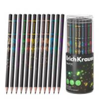 63328 КАРАНДАШ Ч/Г ERICHKRAUSE GALACTIC, HB, КРУГЛЫЙ, АССОРТИ, ТУБУС /48/1152/2304/, Россия, код 56007070025, штрихкод 404148563328, артикул 63328