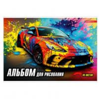 Альбом для рисования 40л скр А4 14443-EAC софт-тач лам Авто в красках (гофр30_(3*10)), Россия, код 56013040309, штрихкод 460300872757, артикул 14443