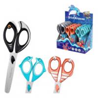 60871 НОЖНИЦЫ 13,5/14.5 СМ. ERICHKRAUSE SEA FRIENDS, DOLPHIN, PIRANHA, АССОРТИ, ДИСПЛЕЙ /24/240/, Россия, код 56020070041, штрихкод 404148560871, артикул 60871