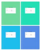 Тетрадь 12л., узкая линия BG 