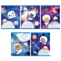 Тетрадь 12л скр А5 лин карт 10563/5-EAC ВД лак Зверята в космосе (гофр120_(6*20)), Россия, код 56028050169, штрихкод 460300862938, артикул 10563/5