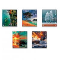 63378 ТЕТРАДЬ 48 Л, А5+, КЛ. ERICHKRAUSE POLARIZATION, ПЛАСТ. ОБЛ. НА СКОБЕ, MIX-PACK /5/100/, Россия, код 56028101240, штрихкод 460192163378, артикул 63378