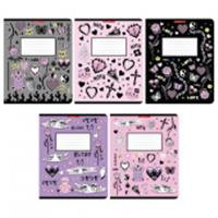 Тетрадь 48л скр А5 кл 15039/5-EAC глиттер Стиль эмо (гофр60_(3*20)), Россия, код 56028101201, штрихкод 460300873650, артикул 15039/5