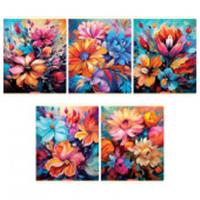 Тетрадь 96л скр А5 кл 15172/5-EAC ВД лак Яркие цветы (гофр30_(3*10)), Россия, код 56028170363, штрихкод 460300861017, артикул 15172/5