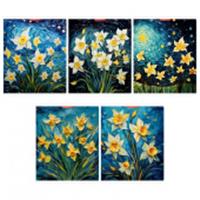 Тетрадь 96л скр А5 кл 15182/5-EAC твин УФ лак Нарциссы (гофр30_(3*10)), Россия, код 56028170364, штрихкод 460300861070, артикул 15182/5