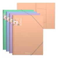 61202 ПАПКА НА РЕЗИНКАХ ПЛАСТ, A4, ERICHKRAUSE MATT PASTEL BLOOM, 0,6 ММ, АССОРТИ /4/96/, Россия, код 56029040023, штрихкод 465018461202, артикул 61202