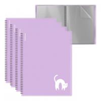 59861 ПАПКА С ФАЙЛАМИ НА 20 КАРМАНОВ. ERICHKRAUSE PASTEL BLOOM CATS, РОЗОВЫЙ АССОРТИ, НА СПИР, Россия, код 56029060021, штрихкод 465018459861, артикул 59861