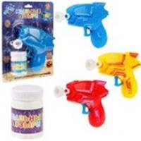 Пистолет механический Мы-шарики!  с мыл. пузырями,  бластер, 50 мл, цвет в асс., блистер, Китай, код 5650800087, штрихкод 466018232988, артикул Т24980