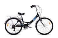 Велосипед BA Street Beat 1421 24 6s (РФ) (черный-голубой) складной, Китай, код 60003030051, штрихкод 461009942501, артикул YF-704VTR