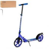 Самокат 2-х колесный CR-S2-01SB CITYRIDE 200, сталь100%,грипсы135ммTPR,колесаPU 200/200 мм,Синий,принт, Китай, код 60004020054, штрихкод 466029565712, артикул CR-S2-01SB