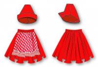 Костюм карнавальный детский 1132 к-25 Красная шапочка размер 122-64, РОССИЯ, код 62804020727, штрихкод 465042512982, артикул